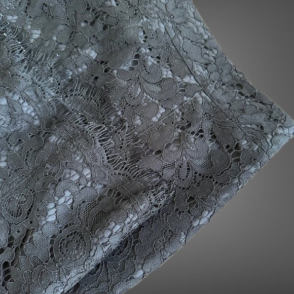 Cece|Womens|A-Line Skirt|Size 0|Black|Full Lace|Knee Length|Mid Rise|Lined - Picture 10 of 15